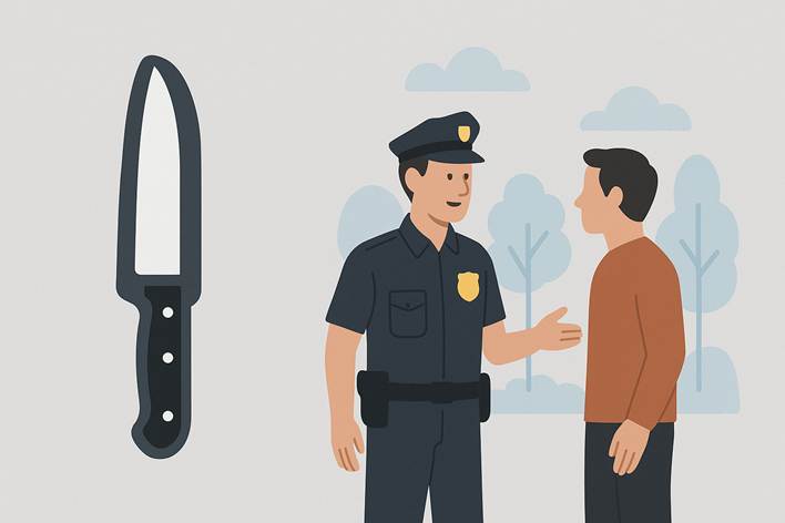 警察に職務質問されたら？包丁やナイフを持ち歩く際の注意点